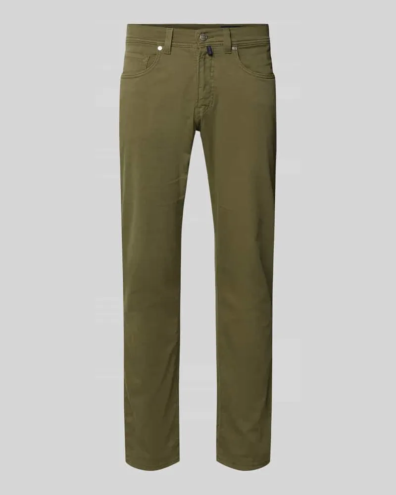Pierre Cardin Regular Fit Hose mit Eingrifftaschen Modell 'Lyon Oliv