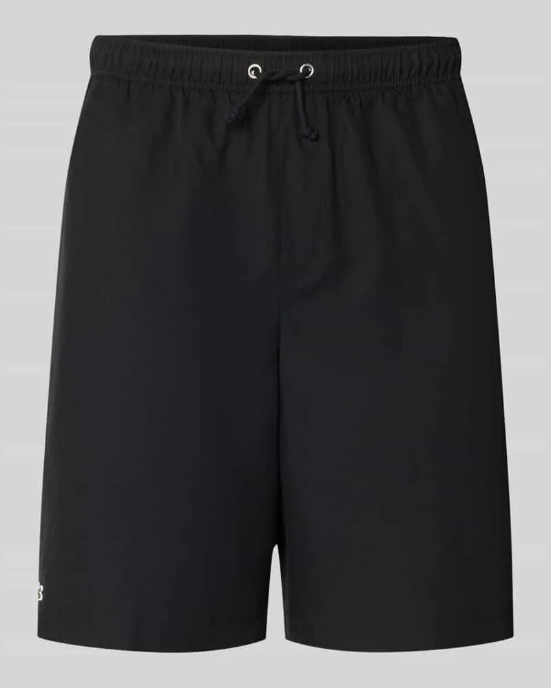 Lacoste Relaxed Fit Shorts mit Logo-Patch Black