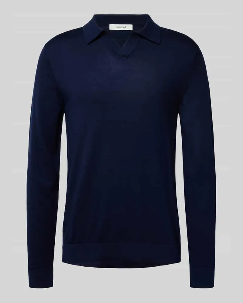 Selected Homme Regular Fit Poloshirt aus reiner Wolle Modell 'TRAY 