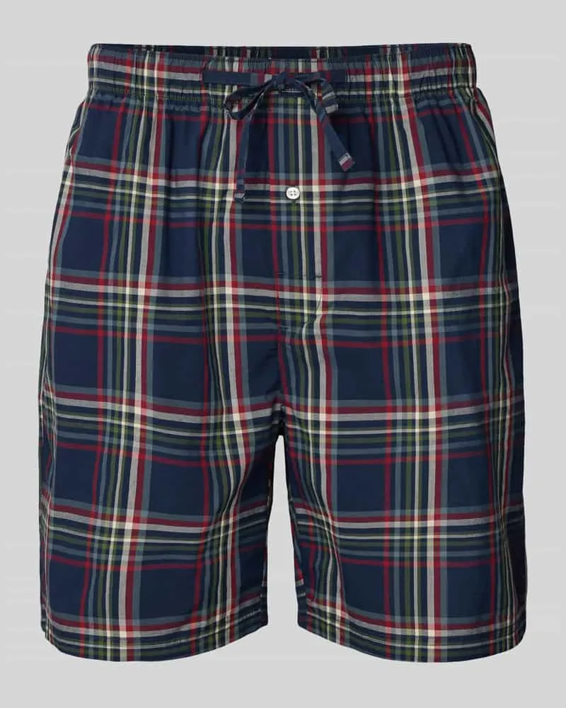 Christian Berg Pyjama-Shorts mit elastischem Bund Marine