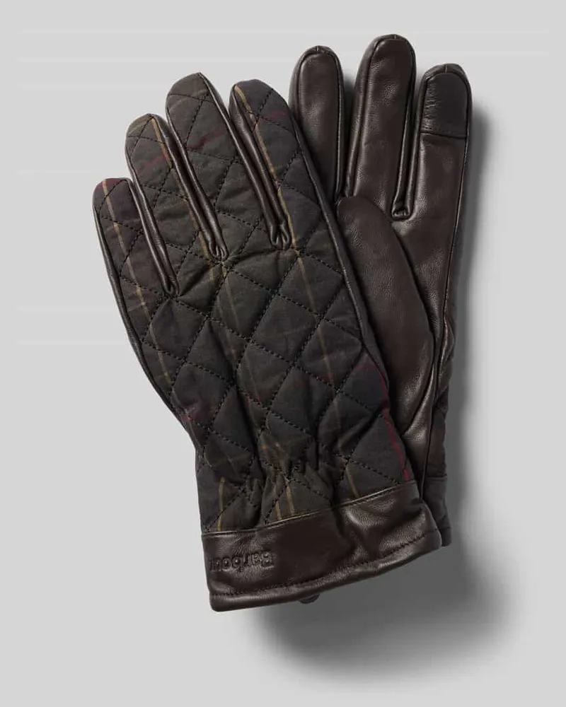Barbour Handschuhe aus echtem Leder Modell 'DARWEN Khaki