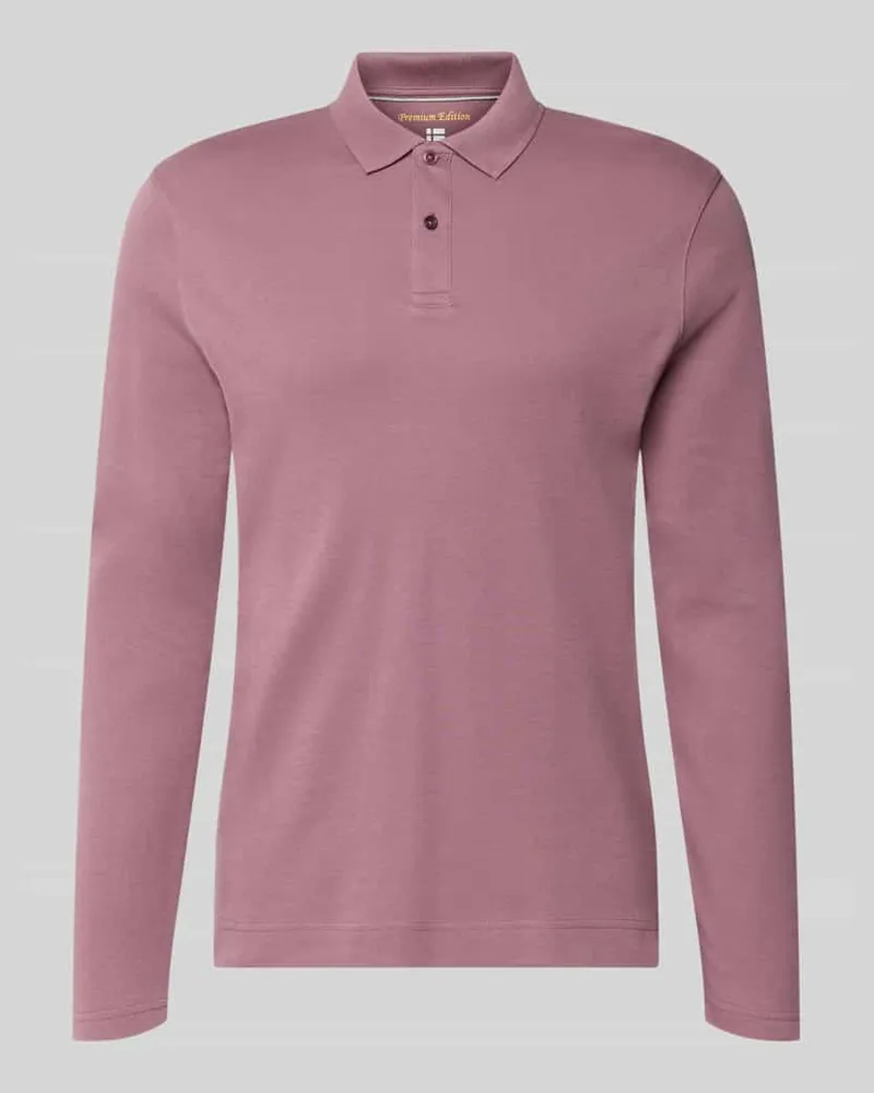 Christian Berg Regular Fit Poloshirt aus reiner Baumwolle Mauve