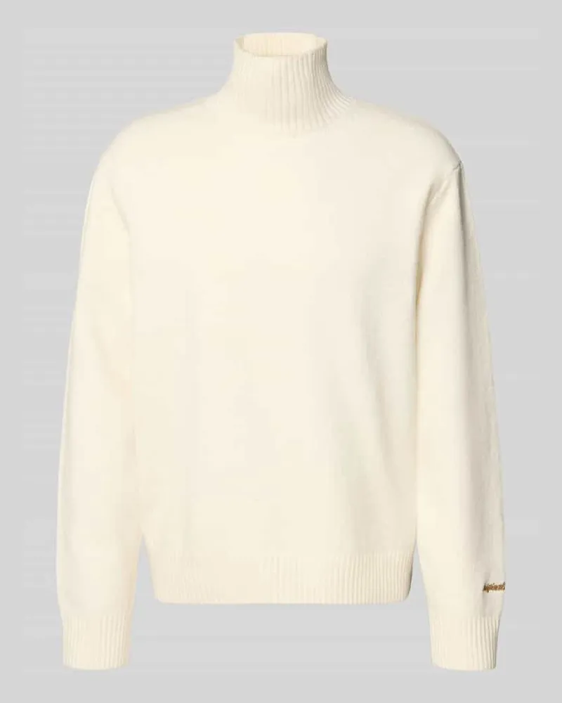 Jack & Jones Strickpullover mit gerippten Abschlüssen Modell 'NORREBRO Offwhite