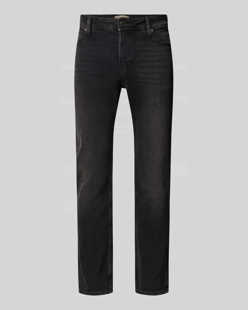 Jack & Jones Slim Fit Jeans im 5-Pocket-Design Modell 'Clark Black