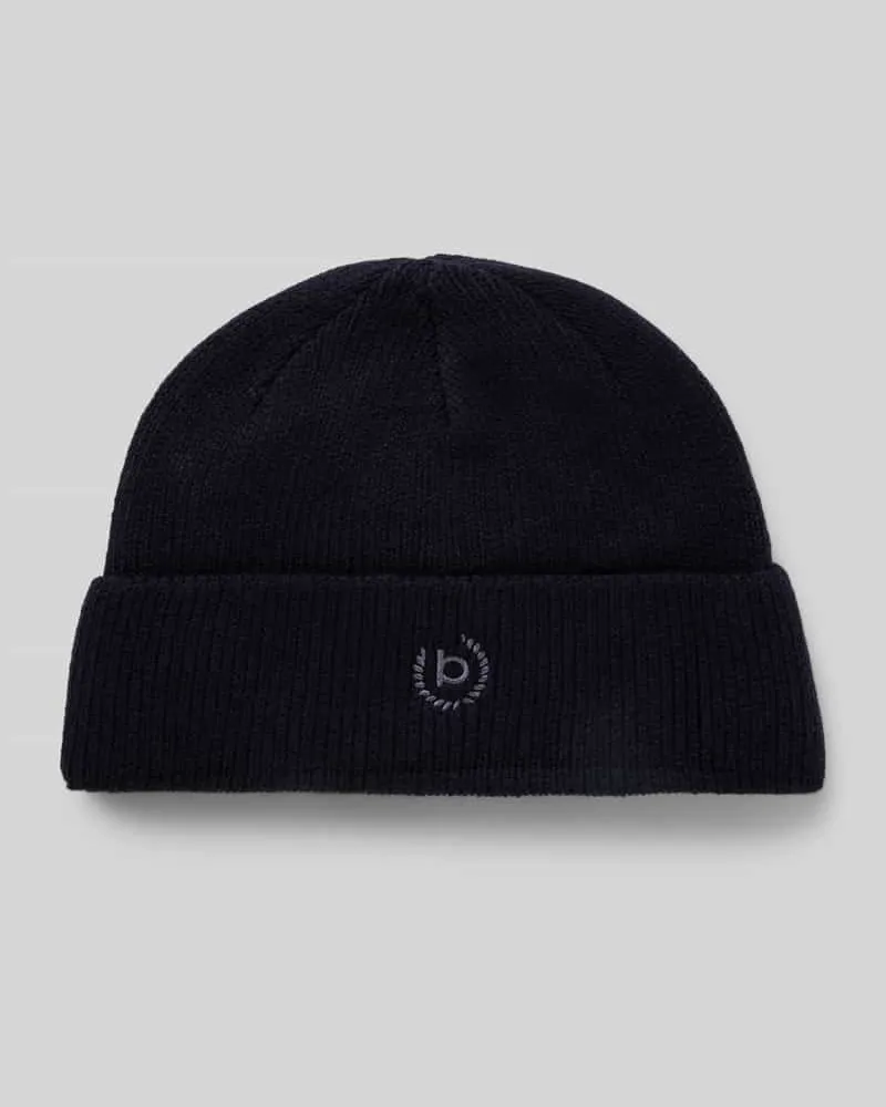 Bugatti Beanie mit Label-Stitching 