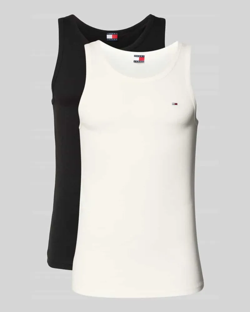 Tommy Hilfiger Slim Fit Tank Top aus reiner Baumwolle im 2er-Pack Offwhite