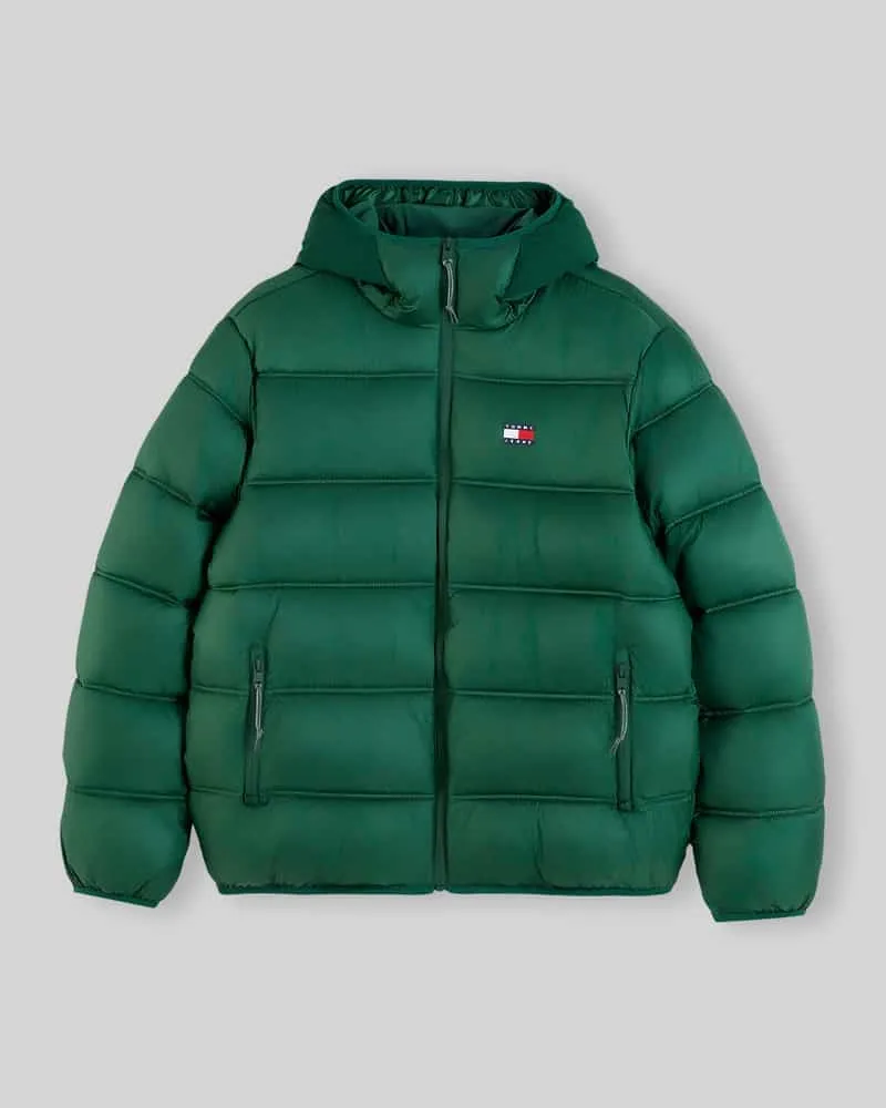 Tommy Hilfiger Regular Fit Steppjacke mit Kapuzenkragen Dunkelgruen