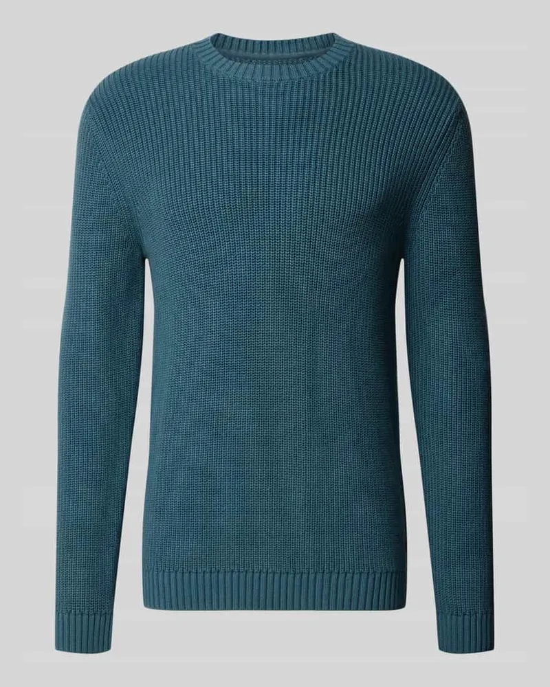 S.Oliver Regular Fit Strickpullover aus reiner Baumwolle Petrol