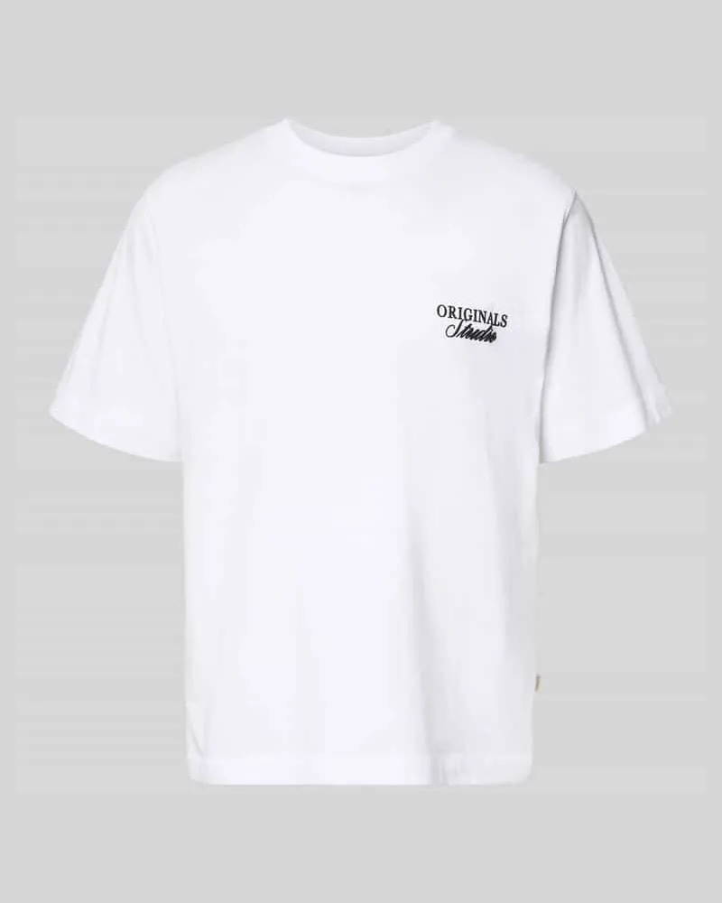 Jack & Jones T-Shirt mit Statement-Print Modell 'NORREBRO Weiss