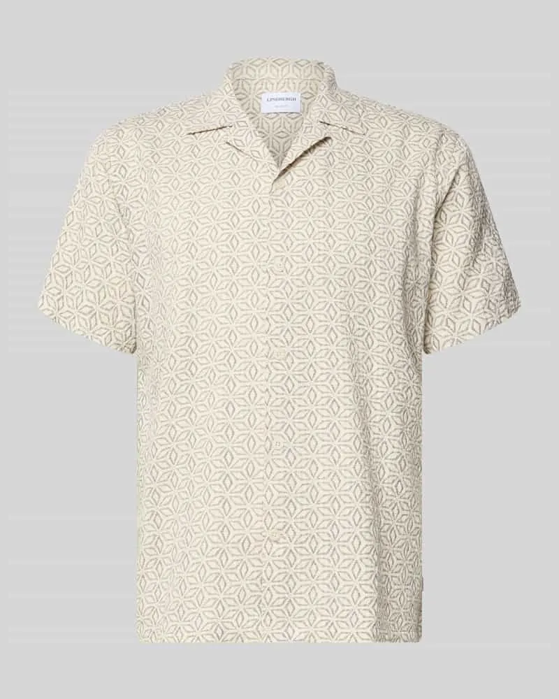Lindbergh Relaxed Fit Freizeithemd mit Leinen-Anteil Offwhite