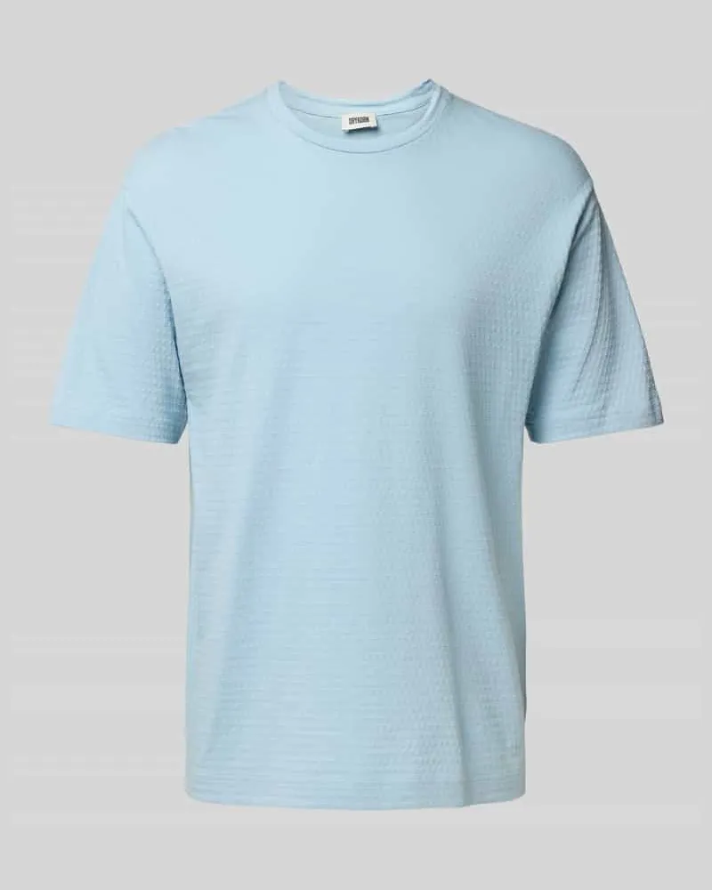 Drykorn T-Shirt mit Strukturmuster Modell 'GILBERD Hellblau