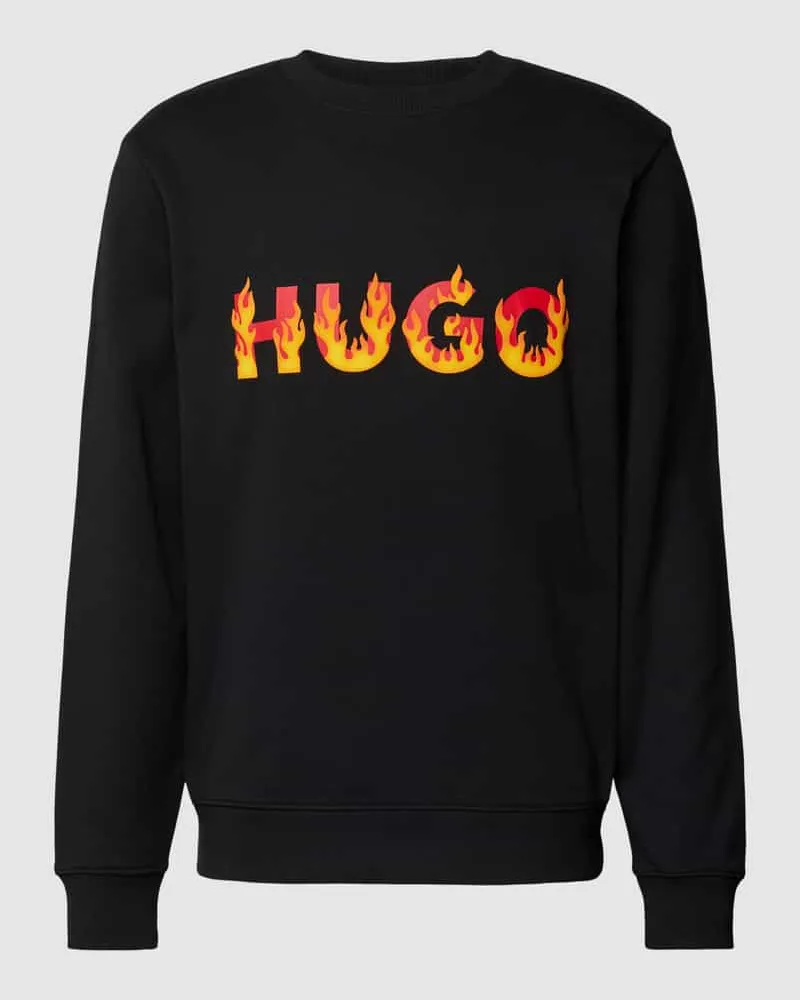 HUGO BOSS Sweatshirt mit Label-Print Modell 'Ditmo 