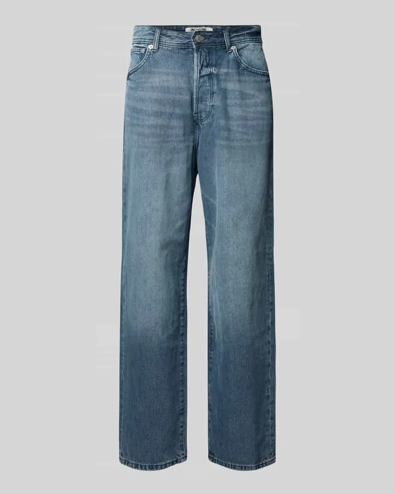 Only & Sons Loose Fit Jeans aus reiner Baumwolle Modell 'FADE Rauchblau