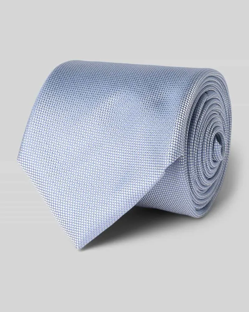HUGO BOSS Krawatte mit Seiden-Anteil Bleu