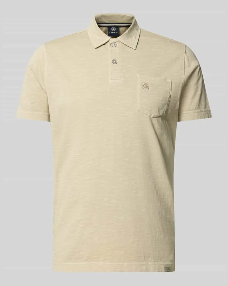 Lerros Regular Fit Poloshirt mit Brusttasche Beige