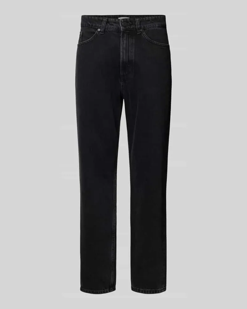 Marc O'Polo Tapered Fit Jeans aus reiner Baumwolle Modell 'RUNNE Dunkelgrau