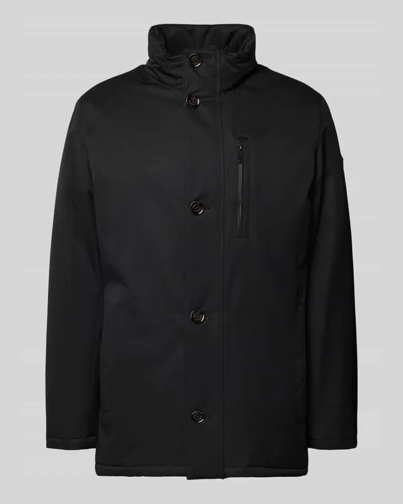 Bugatti Regular Fit Parka mit Stehkragen Black