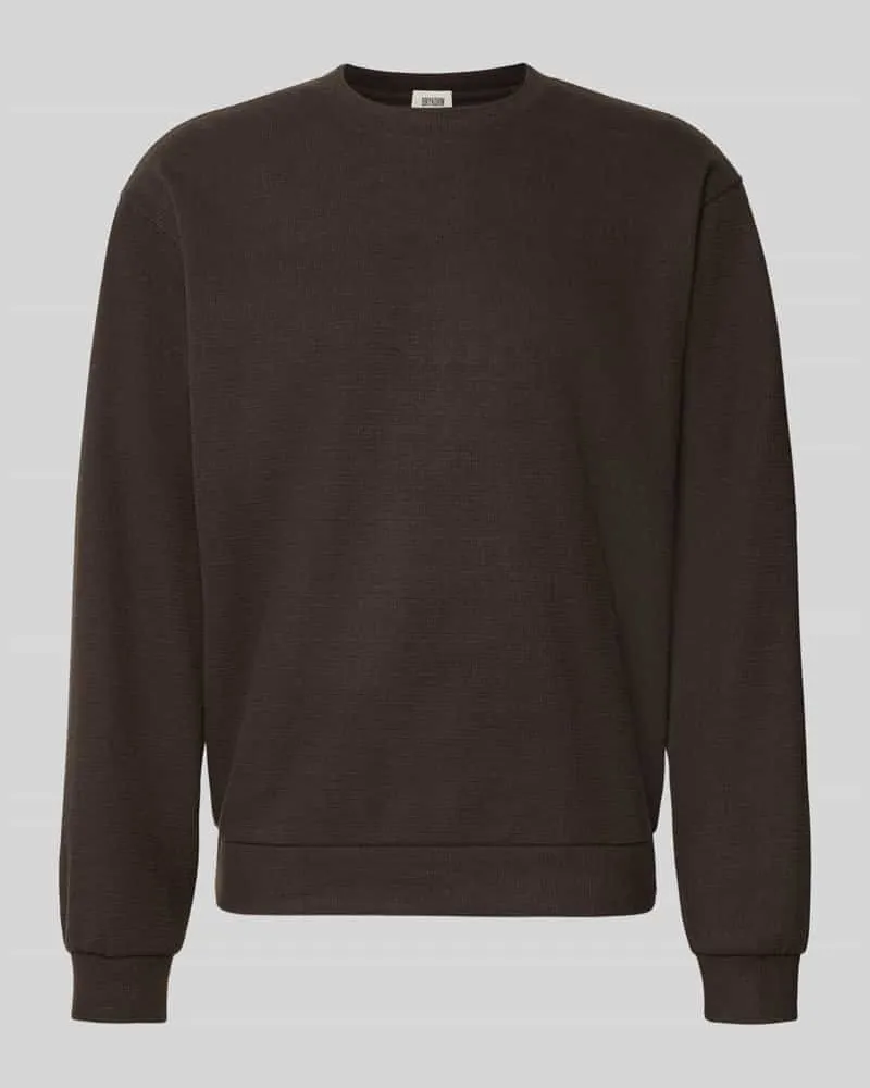 Drykorn Pullover mit Rundhalsausschnitt Modell 'KARIO Dunkelbraun