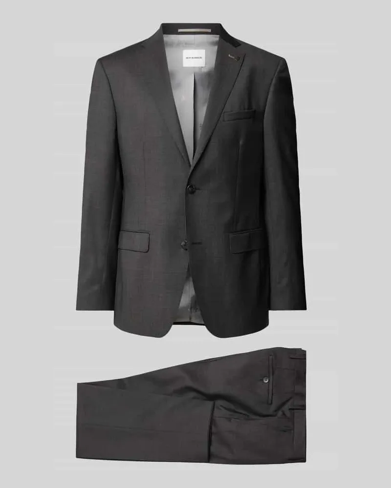 Roy Robson Regular Fit Anzug aus Schurwolle mit 2-Knopf-Sakko Anthrazit