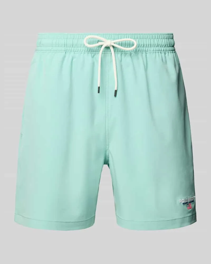 Ralph Lauren Relaxed Fit Badeshorts mit Label-Stitching Modell 'TRAVLER 
