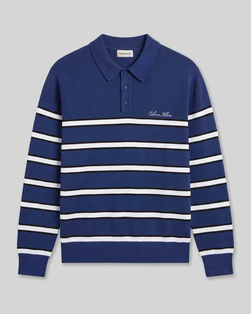 Calvin Klein Relaxed Fit Sweatshirt aus Baumwoll-Mix Royal