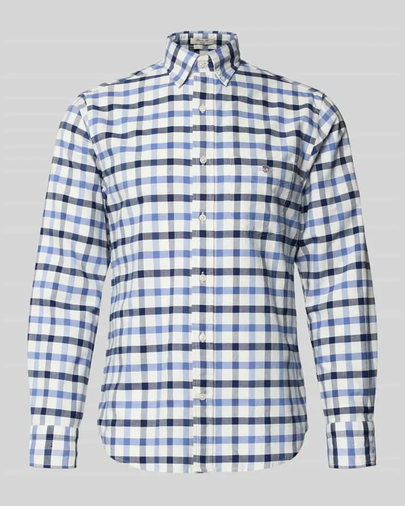 Gant Freizeithemd mit Knopfleiste Hellblau