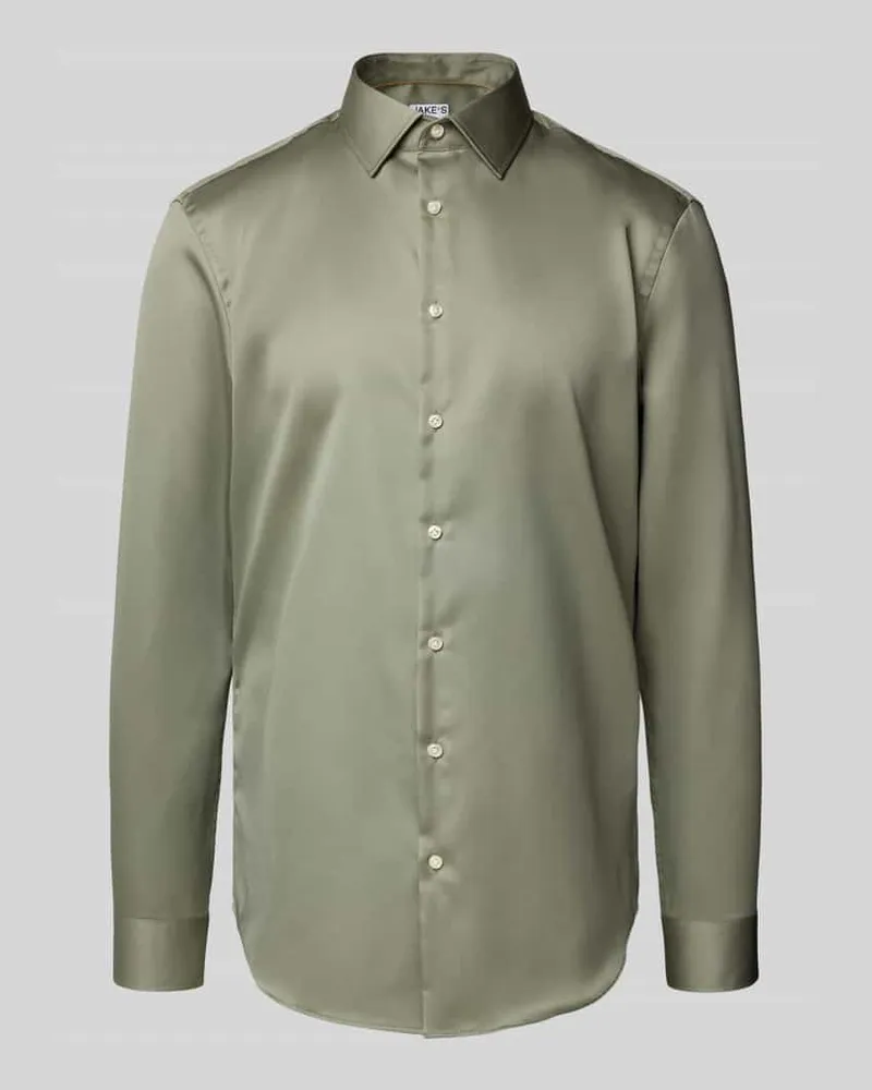 JAKE*S Slim Fit Business-Hemd mit Kentkragen 