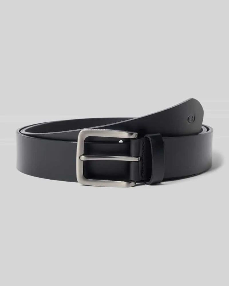 Tom Tailor Ledergürtel mit Dornschließe Modell 'Scott Black