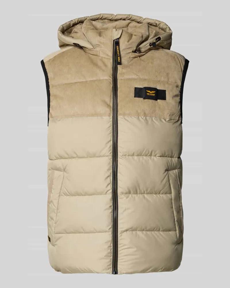 PME Legend Regular Fit Steppweste mit Logo-Applikation Modell 'Gobbler 