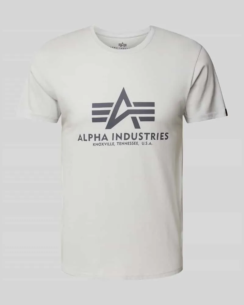 Alpha Industries T-Shirt mit Label-Print 