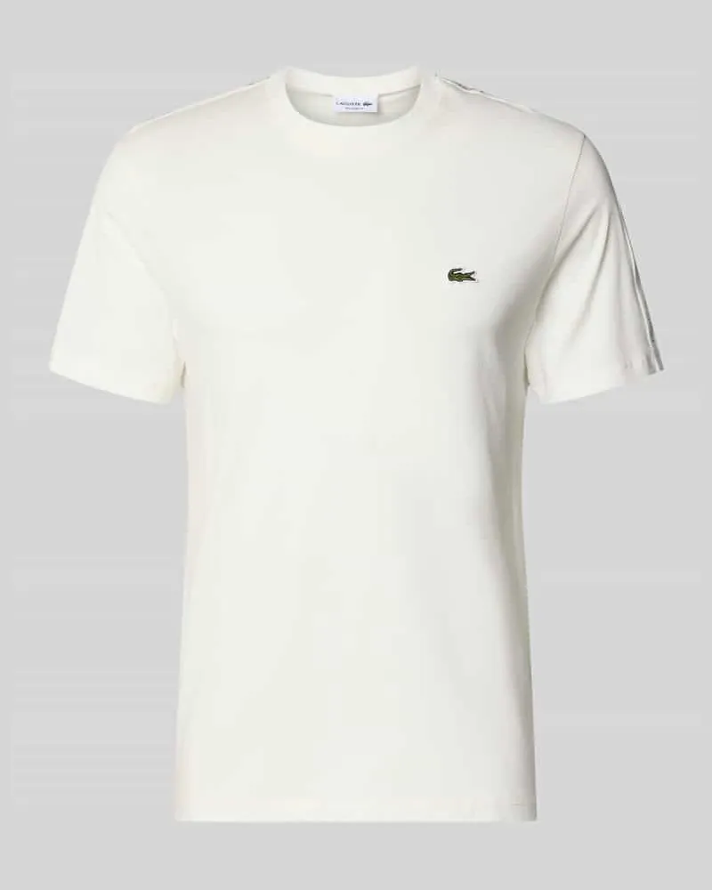 Lacoste Regular Fit T-Shirt aus reiner Baumwolle Offwhite