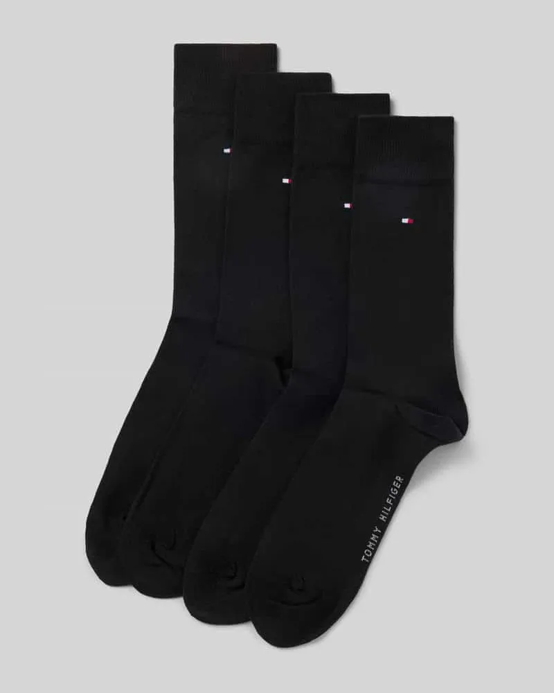 Tommy Hilfiger Socken mit Logo-Detail im 4er-Pack Black