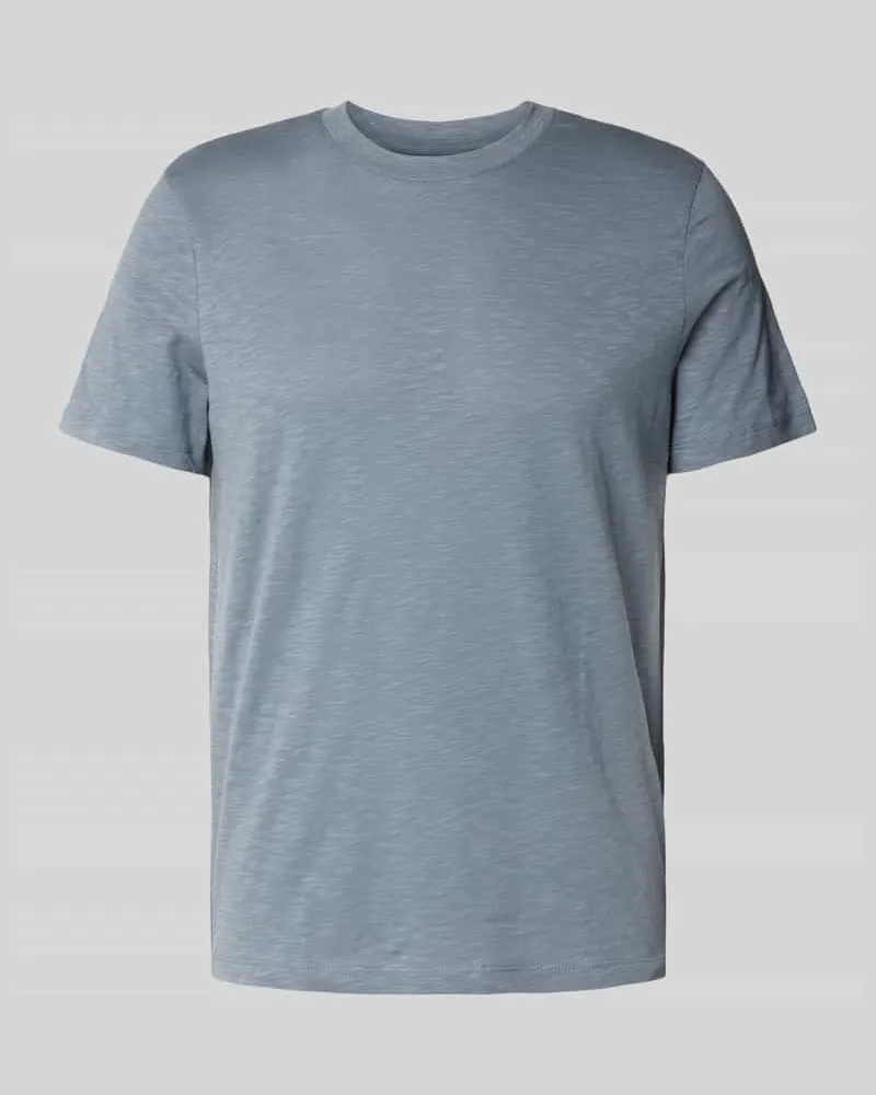 McNeal T-Shirt mit Stehkragen Rauchblau