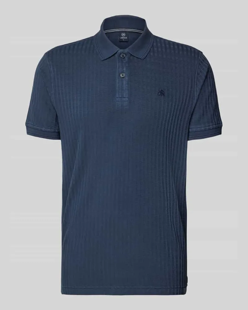 Lerros Slim Fit Poloshirt mit Logo-Stitching Marine