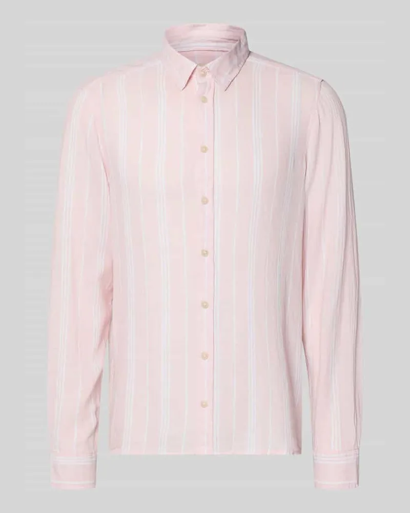 Blend Regular Fit Leinenhemd mit Viskose-Anteil Modell 'Bobby Pink