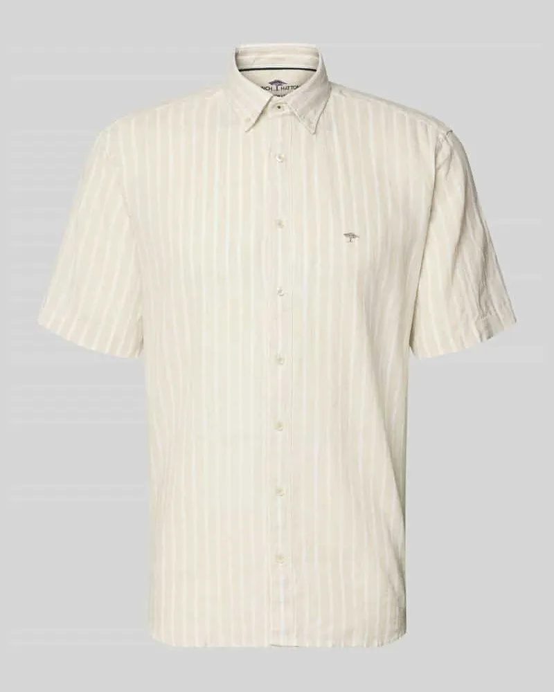 Fynch-Hatton Regular Fit Freizeithemd mit Button-Down-Kragen Offwhite