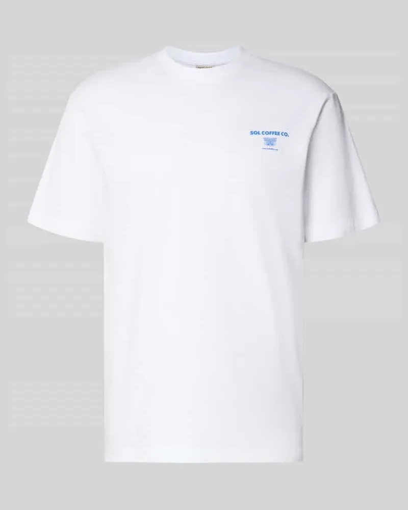 Only & Sons Relaxed Fit T-Shirt aus reiner Bio-Baumwolle Modell 'FRED Weiss