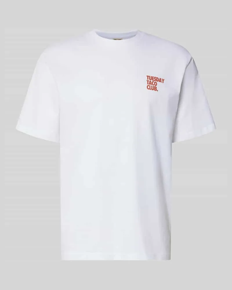 Only & Sons Relaxed Fit T-Shirt aus reiner Bio-Baumwolle Modell 'FRED Weiss