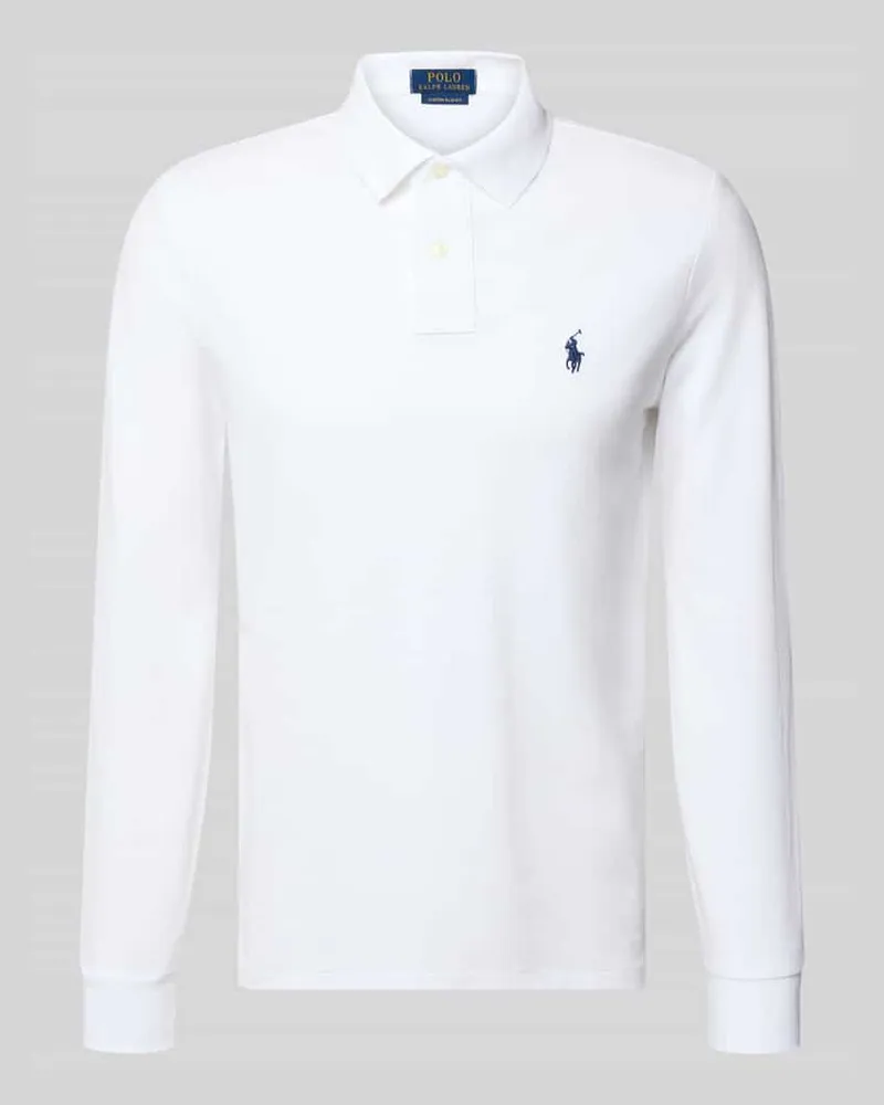 Ralph Lauren Regular Fit Poloshirt aus reiner Baumwolle Weiss