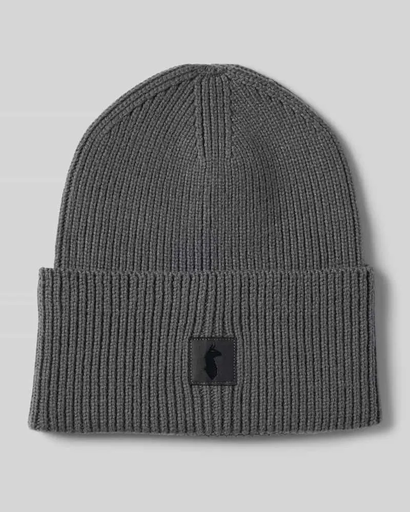 Cotopaxi Beanie mit Label-Detail Anthrazit