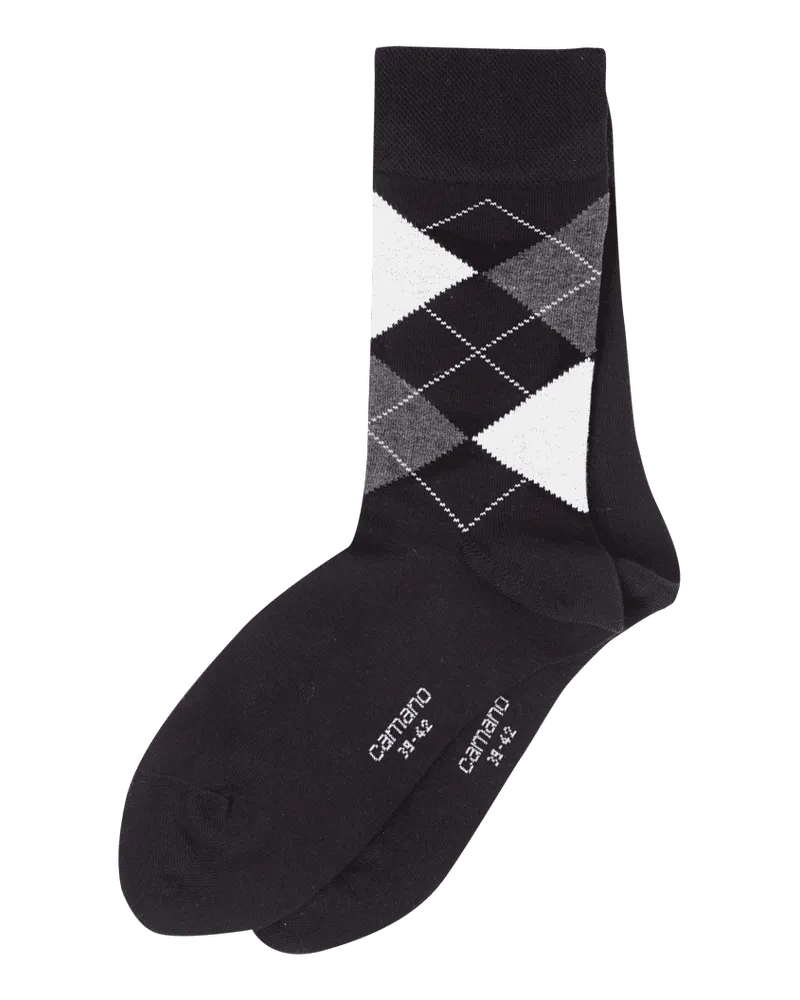 Camano Socken mit Karomuster im 2er-Pack 