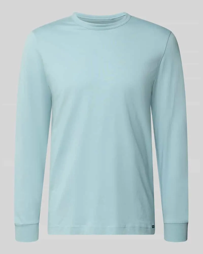 Tom Tailor Regular Fit Langarmshirt aus reiner Baumwolle Blau