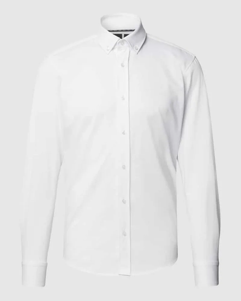 HUGO BOSS Regular Fit Businesshemd aus Pinpoint mit Stretch-Anteil 