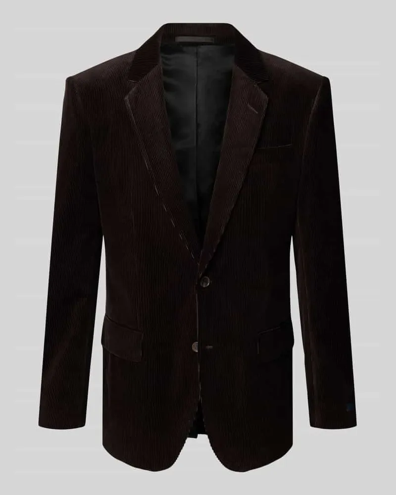 HUGO BOSS Regular Fit Sakko aus reiner Baumwolle - BECKHAM x Dunkelbraun