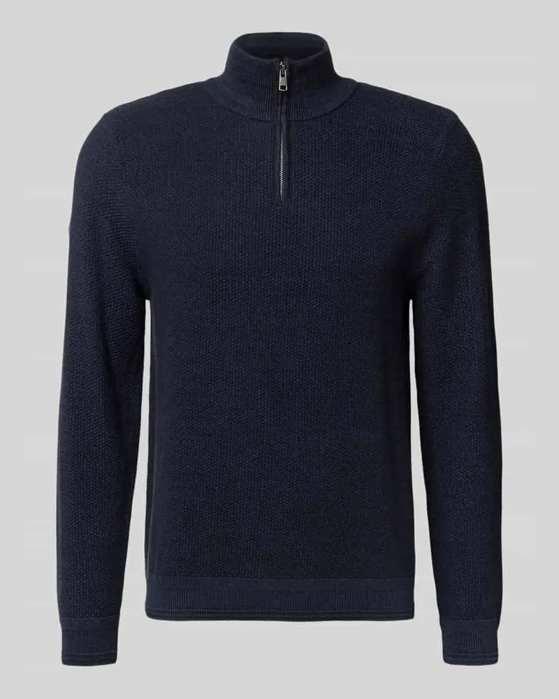 Superdry. Strickpullover mit Stehkragen Dunkelblau