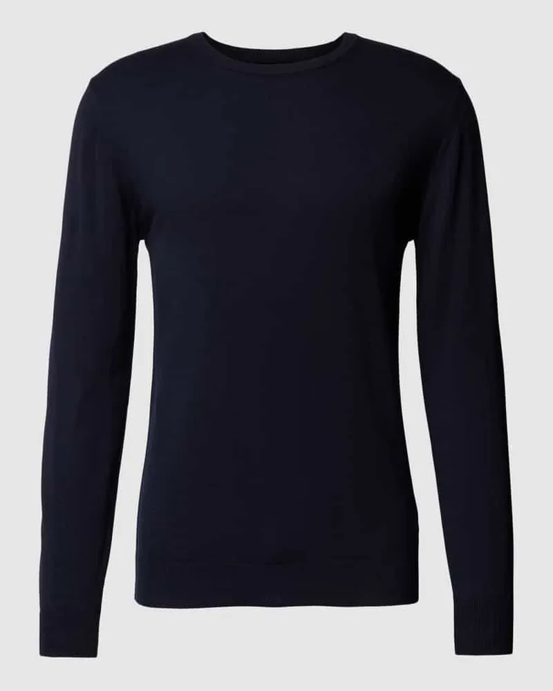 Matinique Strickpullover mit Rundhalsausschnitt Marine