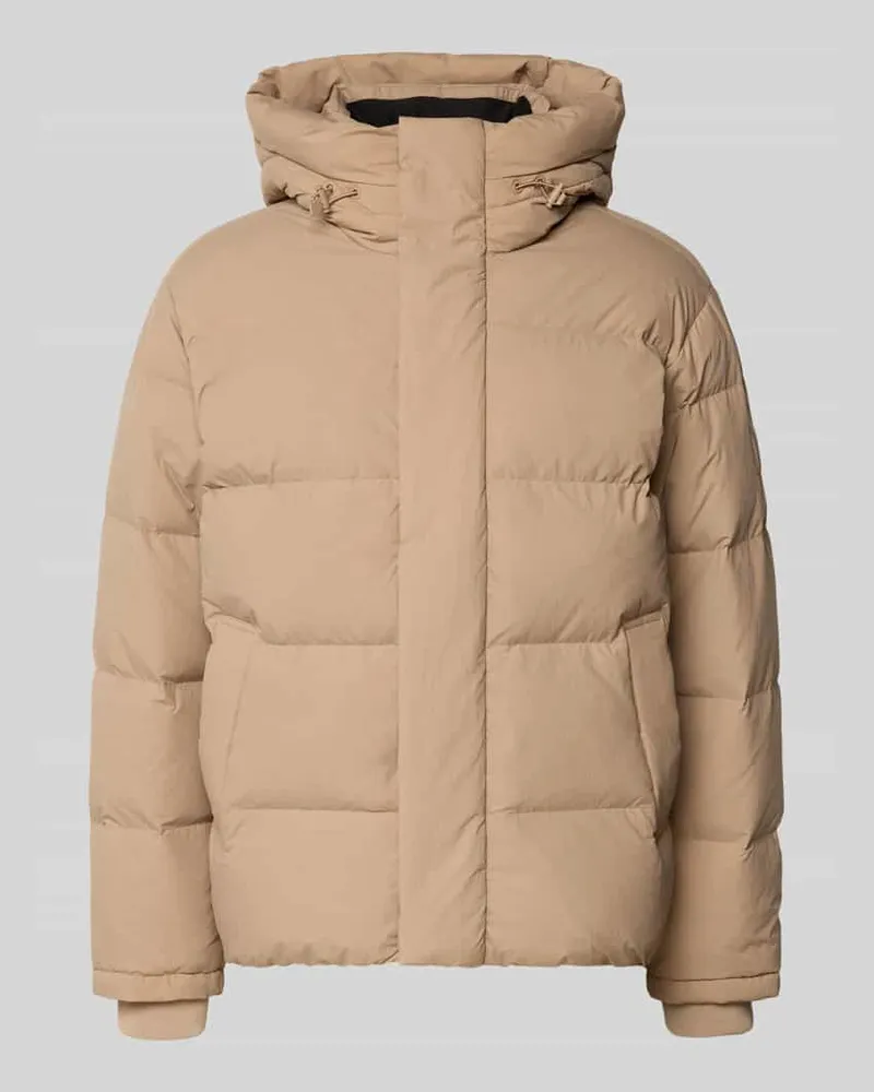Tommy Hilfiger Regular Fit Steppjacke mit Kapuze Beige