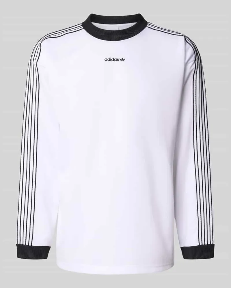 adidas Longsleeve mit gerippten Abschlüssen Weiss