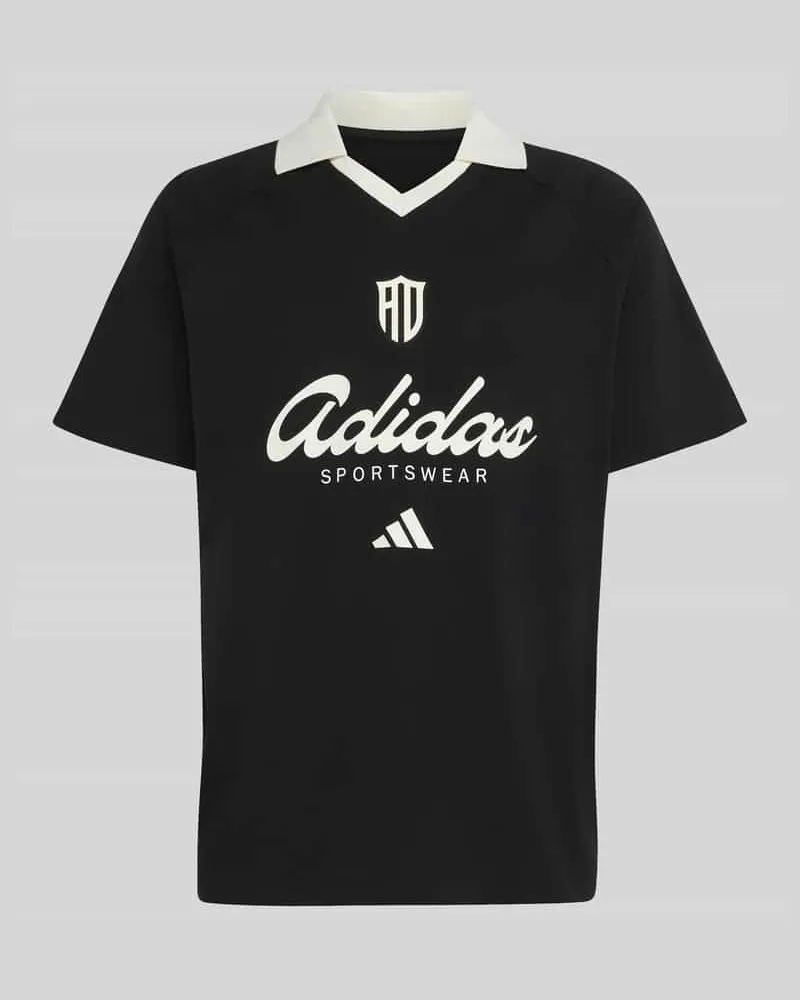adidas Relaxed Fit Poloshirt aus reiner Baumwolle Black