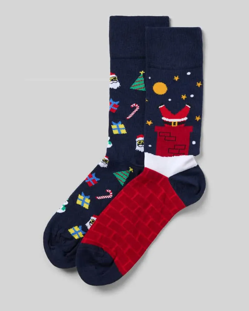 Christian Berg Socken mit geripptem Abschluss Marine